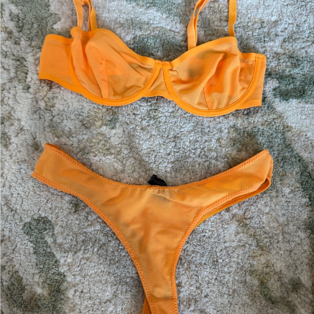 Urban Outfitters Orange Intimates Set